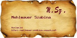 Mehlmauer Szabina névjegykártya