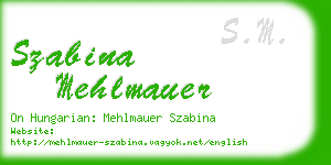 szabina mehlmauer business card